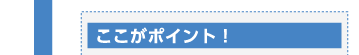 ここがポイント！